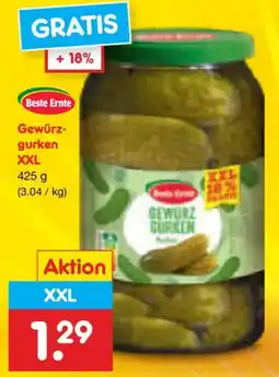 Netto Marken-Discount Beste Ernte Gewürzgurken XXL Angebot