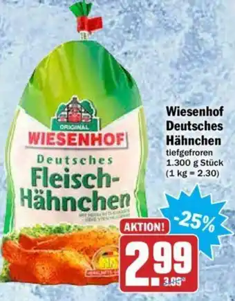 Hit Wiesenhof Deutsches Hähnchen 1300g Angebot