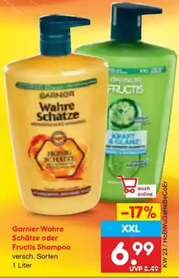 Netto Marken-Discount Garnier Wahre Schätze oder Fructis Shampoo Angebot