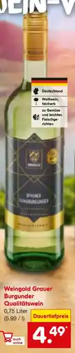 Netto Marken-Discount Weingold Grauer Burgunder Qualitätswein Angebot