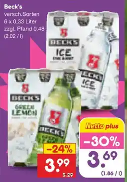 Netto Marken-Discount Beck's Angebot