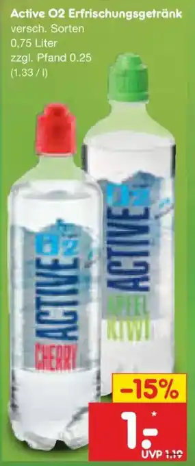 Netto Marken-Discount Active O2 Erfrischungsgetränk Angebot