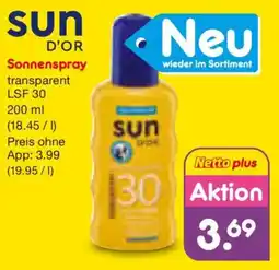 Netto Marken-Discount Sun d'or sonnenspray Angebot