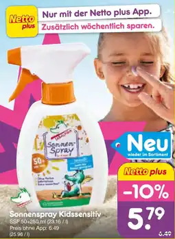 Netto Marken-Discount Sonnenspray Kidssensitiv Angebot