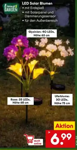 Netto Marken-Discount LED Solar Blumen Angebot