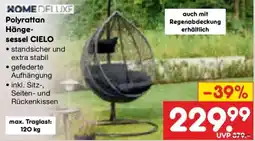 Netto Marken-Discount HOME DELUXE Polyrattan Hängesessel CIELO Angebot