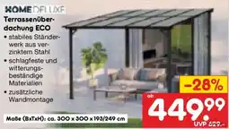Netto Marken-Discount HOME DELUXE Terrassenüberdachung ECO Angebot