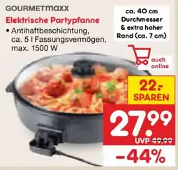 Netto Marken-Discount GOURMETmaxx Elektrische Partypfanne Angebot