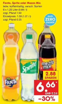 Netto Marken-Discount Fanta, Sprite oder Mezzo Mix Angebot