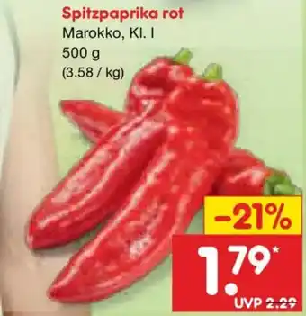Netto Marken-Discount Spitzpaprika rot Angebot