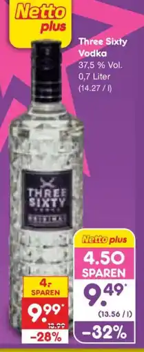 Netto Marken-Discount Three Sixty Vodka Angebot