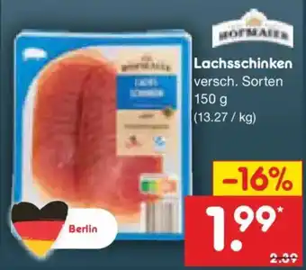 Netto Marken-Discount Hofmaier Lachsschinken Angebot