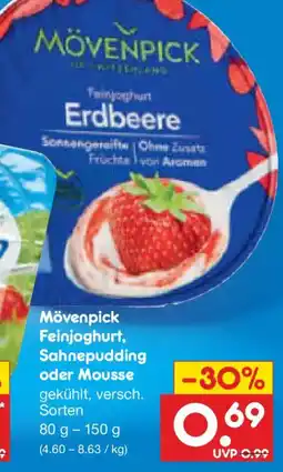 Netto Marken-Discount Mövenpick Feinjoghurt, Sahnepudding oder Mousse Angebot