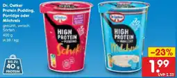 Netto Marken-Discount Dr. Oetker Protein Pudding, Porridge oder Milchreis Angebot