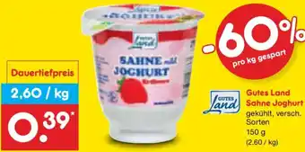 Netto Marken-Discount Gutes Land Sahne Joghurt Angebot