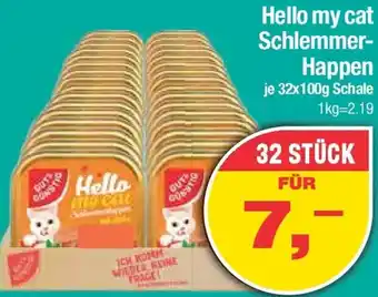 E-Center Gut & Gunstig Hello my cat Schlemmer Happen Angebot