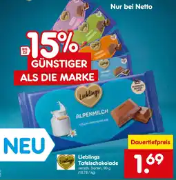 Netto Marken-Discount Lieblings Tafelschokolade Angebot