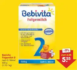Netto Marken-Discount Bebivita Folgemilch 2 Angebot
