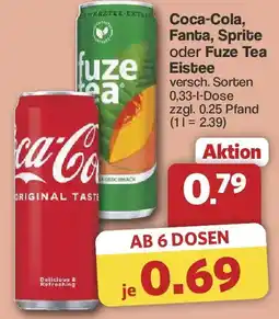 Famila Nord West Coca-Cola, Fanta, Sprite oder Fuze Tea Eistee Angebot
