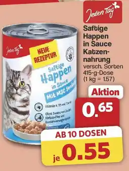 Famila Nord West Jeden Tag Saftige Happen in Sauce Katzennahrung Angebot