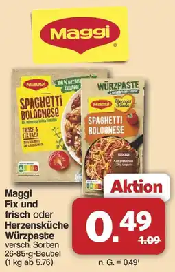Famila Nord West Maggi Fix und frisch oder Herzensküche Würzpaste Angebot