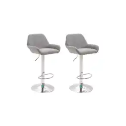 Netto Marken-Discount CLP 2er Set Barhocker Braga Mit Stoffbezug I 2 x Barstuhl Mit Lehne Und Fußstütze Angebot