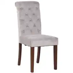 Netto Marken-Discount CLP Esszimmerstuhl Lisburn I Samt I Stoff I Polsterstuhl Gesteppt Chesterfield Design Angebot