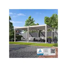 Netto Marken-Discount Weide_Deluxe Plus_Pergola_4 m x 6 m x H 255 cm_ivory sand Angebot