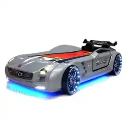 Netto Marken-Discount Autobett Kinderbett Rio Roadster LED Sound Sportsitze Lattenrost Spoiler 90x190 cm Angebot