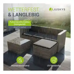 Netto Marken-Discount Juskys Polyrattan Lounge Punta Cana M grau-meliert, 3-4 Personen – Sofa, Tisch & Hocker Angebot