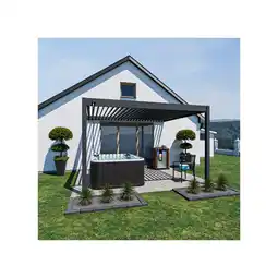 Netto Marken-Discount Weide_Deluxe_Wand Pergola_3,6 m x 4 m x H 255 cm_anthrazit Angebot