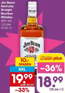 Netto Getränke Discount Jim Beam Kentucky Straight Bourbon Whiskey Angebot
