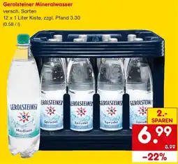Netto Getränke Discount Gerolsteiner Mineralwasser Angebot