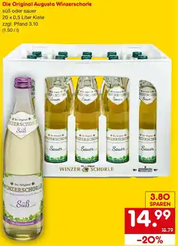 Netto Getränke Discount Die Original Augusta Winzerschorle Angebot