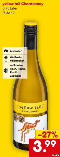 Netto Getränke Discount yellow tail Chardonnay Angebot