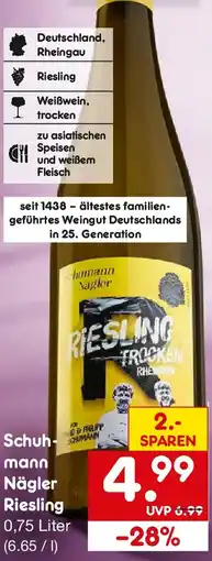 Netto Getränke Discount Schuhmann Nägler Riesling Angebot