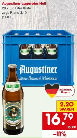Netto Getränke Discount Augustiner Lagerbier Hell Angebot