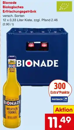 Netto Getränke Discount Bionade Biologisches Erfrischungsgetränk Angebot
