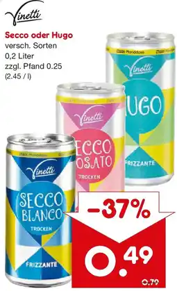 Netto Getränke Discount Vinetti Secco oder Hugo Angebot