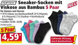 Norma TOPTEX Sneaker-Socken mit Viskose aus Bambus 5 Paar Angebot