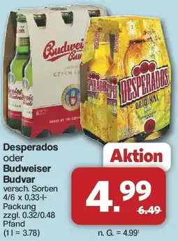 Famila Nord West Desperados oder Budweiser Budvar Angebot