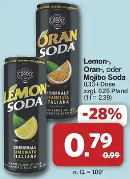 Famila Nord West Lemon-, Oran-, oder Mojito Soda Angebot