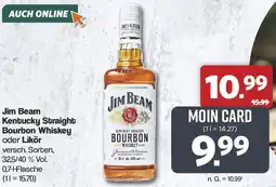 Famila Nord West Jim Beam Kentucky Straight Bourbon Whiskey oder Likör Angebot