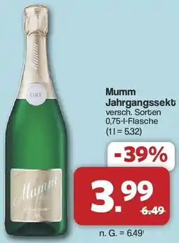Famila Nord West Mumm Jahrgangssekt Angebot