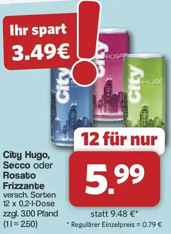 Famila Nord West City Hugo, Secco oder Rosato Frizzante Angebot