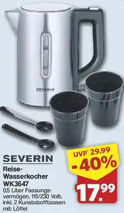 Famila Nord West SEVERIN Reise Wasserkocher WK3647 Angebot