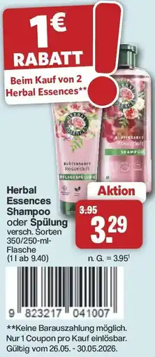 Famila Nord West Herbal Essences Shampoo oder Spülung Angebot
