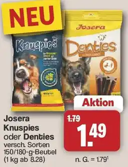 Famila Nord West Josera Knuspies oder Denties Angebot