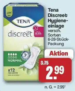 Famila Nord West Tena Discreet Hygieneeinlage Angebot