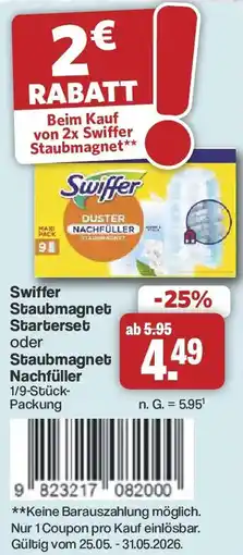 Famila Nord West Swiffer Staubmagnet Starterset oder Staubmagnet Nachfüller Angebot